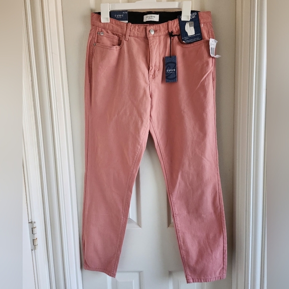 Curve Appeal Denim - Curve Appeal Minimalist Jegging Women's 10 Pink Stretch Denim Casual Preppy NWT